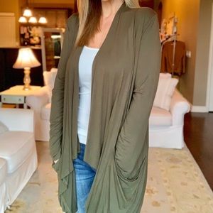 **NEW** Olive Green Pocket Cardigan